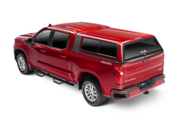 ARE OVERLAND FIBERGLASS TRUCK CAP ON CHEVY SILVERADO 2019 TO CURRENT RED